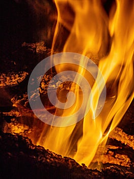 Fire texture, flame abstract background