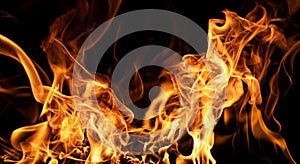 Fire texture. Flames with dramatic fire background. Burning flame. Fire abstract background with flame. Intense burning fire