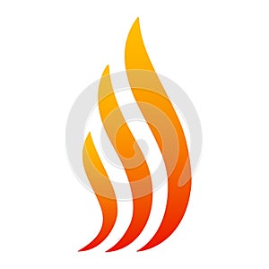 Fire with three tongues of flame - icon