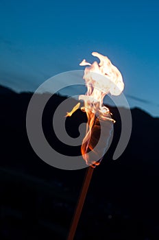 fire torch in outdoor