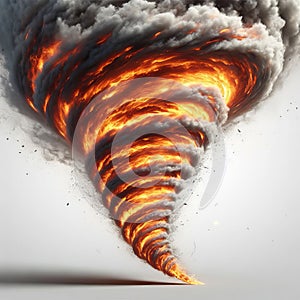 Fire Tornado A rare weather phenomenon that occurs when a fie c photo