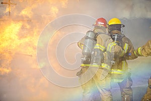 Fire training exercise