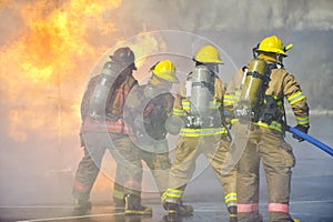 Fire training exercise