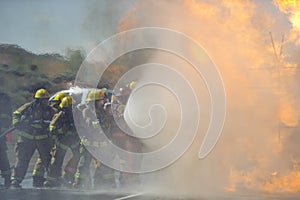Fire training exercise