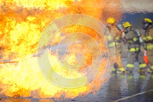 Fire training exercise