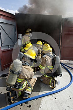 Fire training exercise