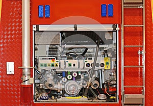 Fire truck engine