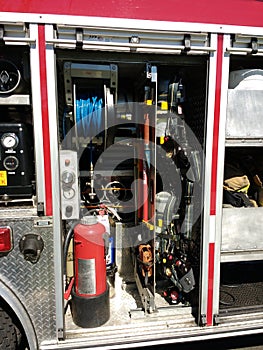 Fire Truck With Firefighting Equipment, Rutherford, NJ, USA