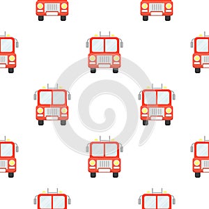 Fire truck icon cartoon. pattern silhouette fire equipment icon from the big fire Department cartoon - stock vecto -