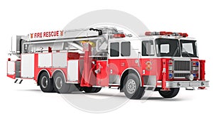 Fire truck isolated