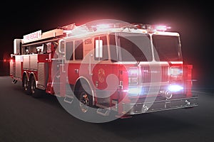 Fire truck with lights