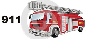 Fire truck and numbers