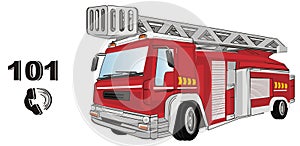 Fire truck and numbers