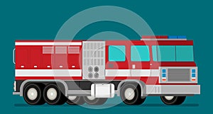 Fire truck rescue engine transportation. Firefighter emergency