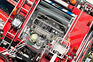 Fire truck with respiratory protective devices