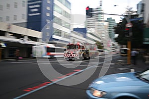 Fire truck speeding