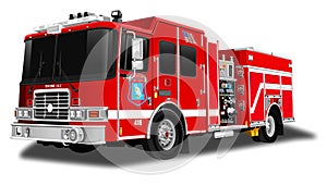 Fire Trucks HME Ahrens Fox Vector