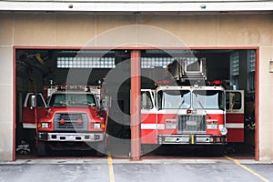 Fire Trucks at the station