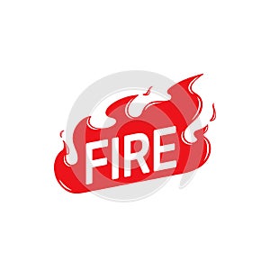Fire vector icon. Fire Flame Logo design vector template
