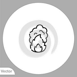 Fire vector icon sign symbol