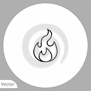 Fire vector icon sign symbol