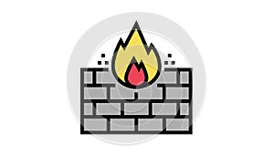 fire wall color icon animation