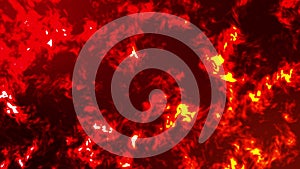 Fire wall in slow motion in red color with a seamless loop