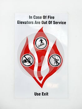 Fire warning sign