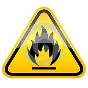 Fire warning vector sign