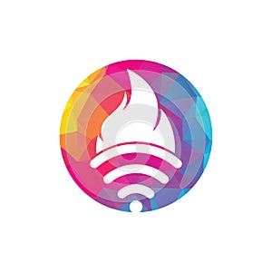 Fire and wifi logo combination.