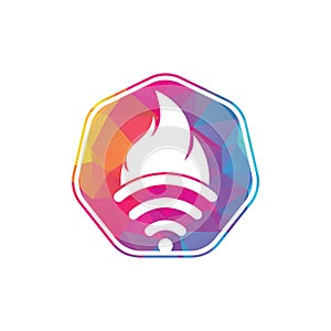 Fire and wifi logo combination.