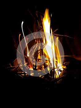 Fire  in the winter season