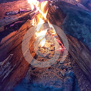 fire wood in the afternoon because the weather is very cold