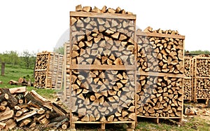 Fire wood pallets detail