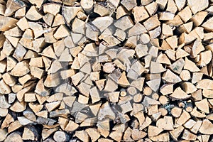 Fire wood stacked in a pile