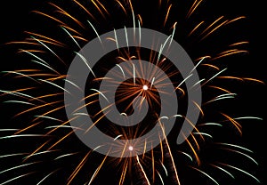 Fire works on the fourth of July at night