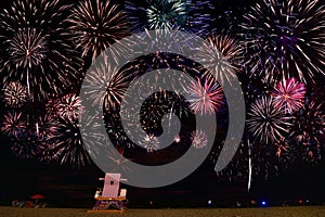 Fire works at Miami beach