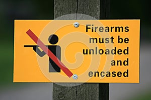 Firearms Sign photo