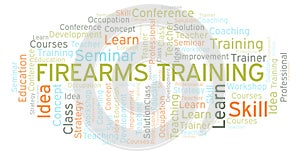Firearms Training word cloud.