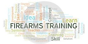 Firearms Training word cloud.