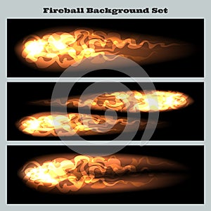 Fireball background set