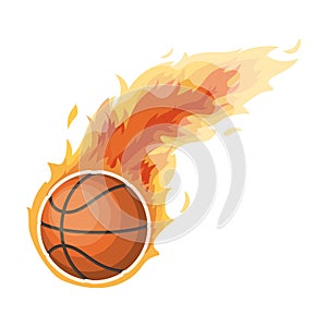 Fireball.Basketball single icon in cartoon style rater,bitmap symbol stock illustration web.