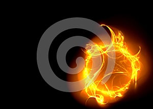Fireball on Black photo