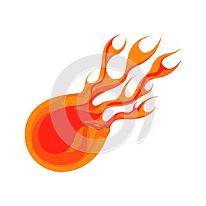 Fireball and Flame Element Vector