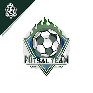 fireball futsal or soccer logo