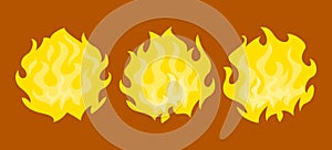 Fireball icon set