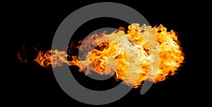 Fireball isolated on black photo