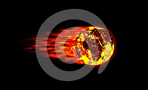 Fireball meteor world photo