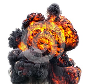 Fireball mushroom cloud inferno photo