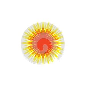 fireball star logo sun icon vector